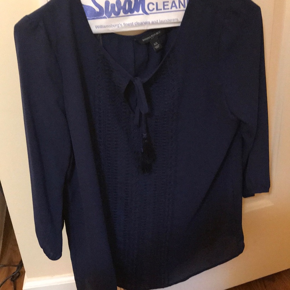 Navy BR blouse, Size XS